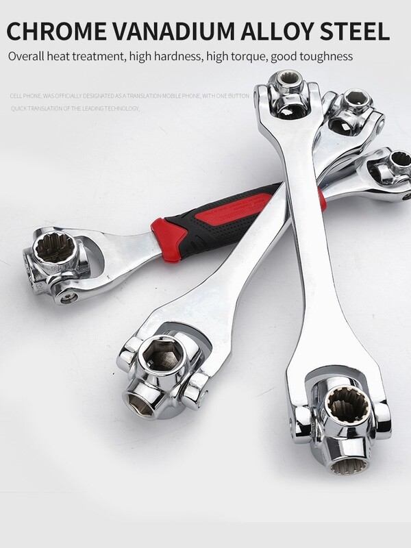 8 u 1 Alati Socket Works Univerzalni Ratchet Spline Vijci Rotacija rukavca Ručni alati Višenamjenski tiger ključ od 360 stupnjeva