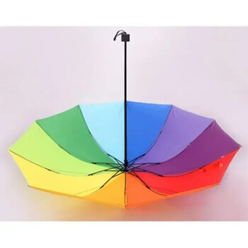 Πτυσσόμενη ομπρέλα Advanced Sense Sunshade Umbrella Double Breathable Rainbow Umbrella Rain and Sunshine Triple Folding Umbrella