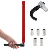 Jaucējkrāna uzgriežņu atslēga ar ligzdām Oglekļa tērauda santehniķa uzgriežņu atslēga Izturīga krāna aizmugures uzgriežņu atslēga Krāna uzgriežņu atslēga Instalācijas labošanas rīks Rokas rīks