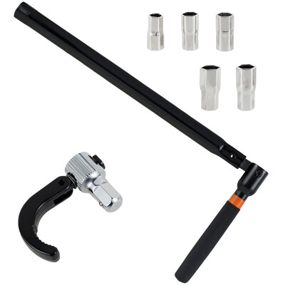 Jaucējkrāna uzgriežņu atslēga ar ligzdām Oglekļa tērauda santehniķa uzgriežņu atslēga Izturīga krāna aizmugures uzgriežņu atslēga Krāna uzgriežņu atslēga Instalācijas labošanas rīks Rokas rīks