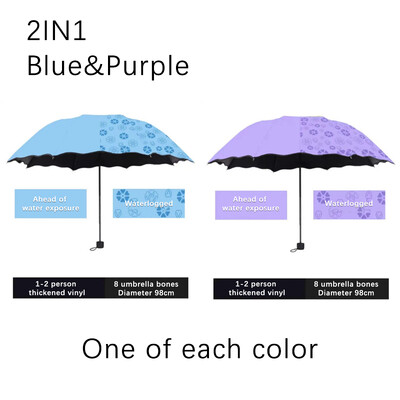 Moodne Rainbow vihmavari, kolme volditav vihmavari, pika käepidemega automaatne tuulekindel kokkupandav sirge vihmavari