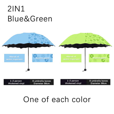 Moodne Rainbow vihmavari, kolme volditav vihmavari, pika käepidemega automaatne tuulekindel kokkupandav sirge vihmavari