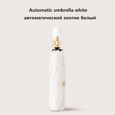 Umbrelă automată de ploaie, 7 culori, pentru femei, umbrelă pliabilă în trei, rezistentă la vânt, pentru bărbați, umbrelă însorită și ploioasă, schimbă culoarea datorită UV
