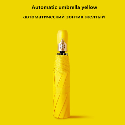 Umbrelă automată de ploaie, 7 culori, pentru femei, umbrelă pliabilă în trei, rezistentă la vânt, pentru bărbați, umbrelă însorită și ploioasă, schimbă culoarea datorită UV