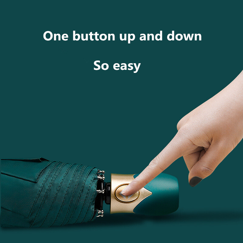 Umbrelă automată de ploaie, 7 culori, pentru femei, umbrelă pliabilă în trei, rezistentă la vânt, pentru bărbați, umbrelă însorită și ploioasă, schimbă culoarea datorită UV