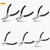 Deli 1Gb Mini knaibles Stiepļu griezējs Spīlējošs Stiepļu gofrēšanas rīks Kabeļu griezēji Gara deguna knaibles rotaslietu izgatavošanas instrumentiem