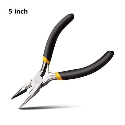 Deli 1Gb Mini knaibles Stiepļu griezējs Spīlējošs Stiepļu gofrēšanas rīks Kabeļu griezēji Gara deguna knaibles rotaslietu izgatavošanas instrumentiem