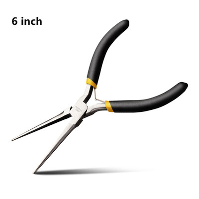 Deli 1Gb Mini knaibles Stiepļu griezējs Spīlējošs Stiepļu gofrēšanas rīks Kabeļu griezēji Gara deguna knaibles rotaslietu izgatavošanas instrumentiem