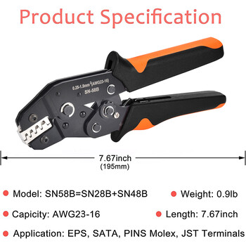 DuPont Terminals Crimping Tools SN-58B Σετ πένσα XH2.54 SM βύσμα ελατηρίου σφιγκτήρα για JST ZH1.5 2.0PH 2.5XH EH SM Boxed Connector Kit