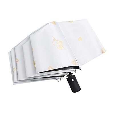 Lietussargs Vīriešu sieviešu vēja necaurlaidīgs kompaktais lietussargs Automātiski salokāms saulessargs lietus un saulains divējāda lietojuma anti-ultravioletais lietussargs