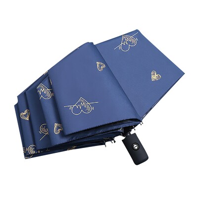 Lietussargs Vīriešu sieviešu vēja necaurlaidīgs kompaktais lietussargs Automātiski salokāms saulessargs lietus un saulains divējāda lietojuma anti-ultravioletais lietussargs