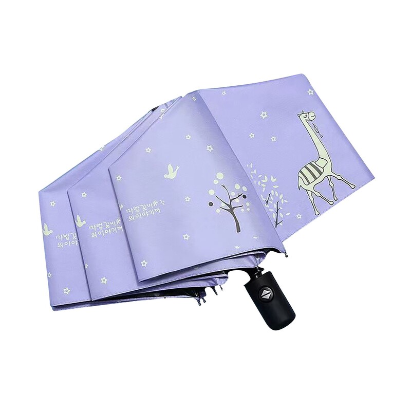 Lietussargs Vīriešu sieviešu vēja necaurlaidīgs kompaktais lietussargs Automātiski salokāms saulessargs lietus un saulains divējāda lietojuma anti-ultravioletais lietussargs