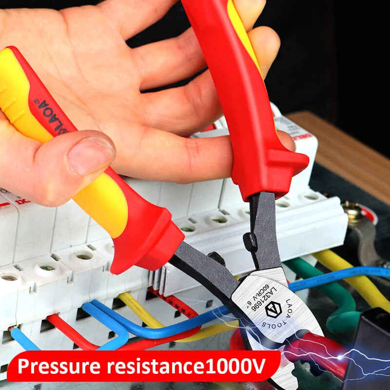 LAOA izoliuotas kabelių pjaustytuvas 1000 V elektrikas profesionalus replės smūginis vielos nuėmimo įrankis VDE replės kabelių žirklės