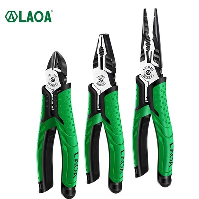 LAOA Multifunctional Stripper Sârmă Clești Diagonale Dispozitiv de tăiat Sârmă Clește cu nas lung Cutter lateral Foarfece pentru cablu Unelte de mână pentru electrician