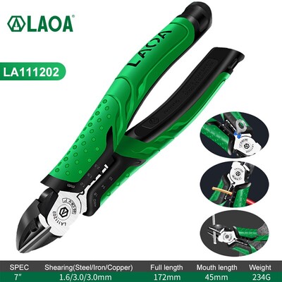 LAOA Multifunctional Stripper Sârmă Clești Diagonale Dispozitiv de tăiat Sârmă Clește cu nas lung Cutter lateral Foarfece pentru cablu Unelte de mână pentru electrician