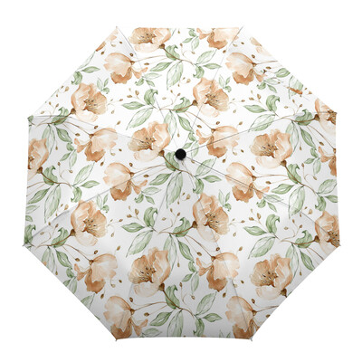 Vintage Herb Floral Texture Αυτόματη Ομπρέλα Ταξιδιωτική Πτυσσόμενη Ομπρέλα Φορητές Ομπρέλες Αντιανεμικές Ομπρέλες