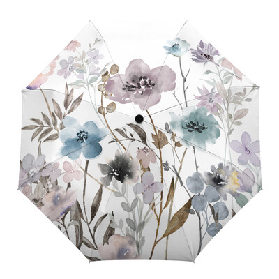 Vintage Herb Floral Texture Αυτόματη Ομπρέλα Ταξιδιωτική Πτυσσόμενη Ομπρέλα Φορητές Ομπρέλες Αντιανεμικές Ομπρέλες