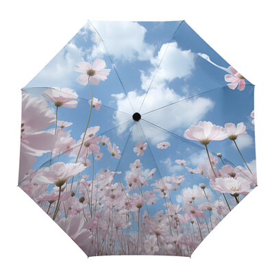 Vintage Herb Floral Texture Αυτόματη Ομπρέλα Ταξιδιωτική Πτυσσόμενη Ομπρέλα Φορητές Ομπρέλες Αντιανεμικές Ομπρέλες