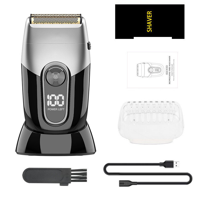 Nagykereskedelmi háztartási miniborotva, háromfejű elektromos dugattyús borotva Hordozható férfi többfunkciós borotva