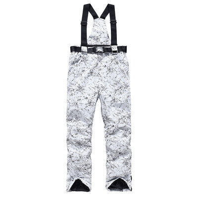 Jaunas sieviešu slēpošanas bikses ziemas āra viena galda divstāvu sniega bikses, siltas, biezas siksnas slēpošanas bikses