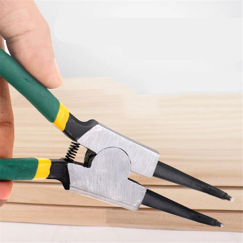 Πένσα 4 τμχ Σετ με τσάντα αποθήκευσης 7`` με μακριά μύτη Πένσα όρθια λυγισμένη πένσα εσωτερική εξωτερική συγκράτηση Εργαλείο αφαίρεσης δακτυλίου κουμπώματος