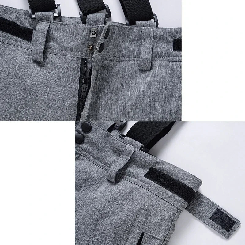 Ziemas jaunas slēpošanas bikses sievietēm sniega bikses sieviešu snovborda ūdensnecaurlaidīgi kombinezoni vīriešu slēpošanas bikses vīriešiem silti 2025. gada apģērbi kombinezoni