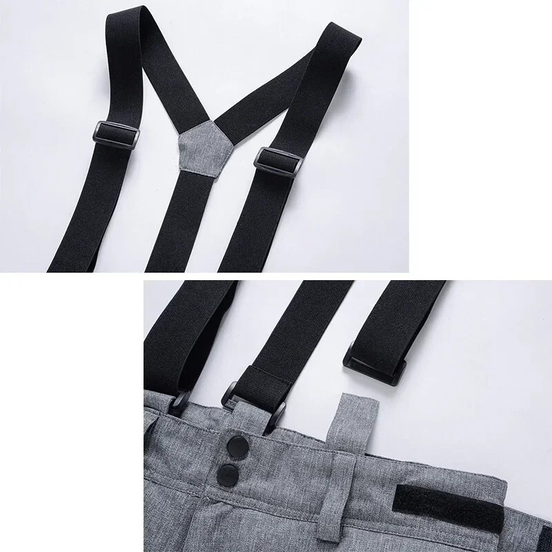 Ziemas jaunas slēpošanas bikses sievietēm sniega bikses sieviešu snovborda ūdensnecaurlaidīgi kombinezoni vīriešu slēpošanas bikses vīriešiem silti 2025. gada apģērbi kombinezoni