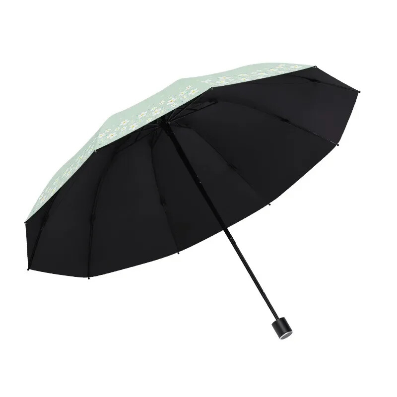10 Bone Creative Umbrele de ploaie Umbrele de ploaie pentru umbrele de ploaie Umbrelă automată pliabilă în 3 Umbrele de soare mare Uv Femei Copii în 3 etape