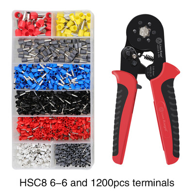 Clești de sertizare Manșoane cu manșoane Unelte pentru terminale tubulare HSC8 6-4 6-6 16-6 Sertzor de sârmă Seturi electrice de uz casnic 1200 buc Terminal