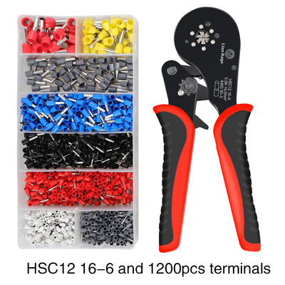 Clești de sertizare Manșoane cu manșoane Unelte pentru terminale tubulare HSC8 6-4 6-6 16-6 Sertzor de sârmă Seturi electrice de uz casnic 1200 buc Terminal