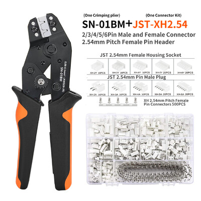 SN-01BM užspaudimo replių rinkinys AWG 28-20 reketavimo gniuždymo įrankis 2,54 mm dupont gnybtai 2,54 mm JST-XH jungtys gnybtų gnybtų rinkinys