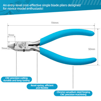 MJL M-1942 Model Nippers Ultra-Thin Single-Edged Gundam Model Building Tools για αρχάριους για επισκευή και επισκευή πλαστικών μοντέλων