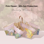 Kompakta izliekta āķa pārnēsājama franču eļļas glezna 5 reizes mazs zelta āķis UV izturīgs un lietus izturīgs saulessargs