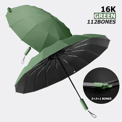16K silný dážďový UV dáždnik pre mužov a ženy, veľký plne automatický skladací dáždnik, vetruodolný, slnečný, UV dáždnik, cestovný, slnečný