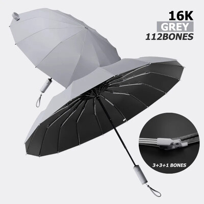16K silný dážďový UV dáždnik pre mužov a ženy, veľký plne automatický skladací dáždnik, vetruodolný, slnečný, UV dáždnik, cestovný, slnečný