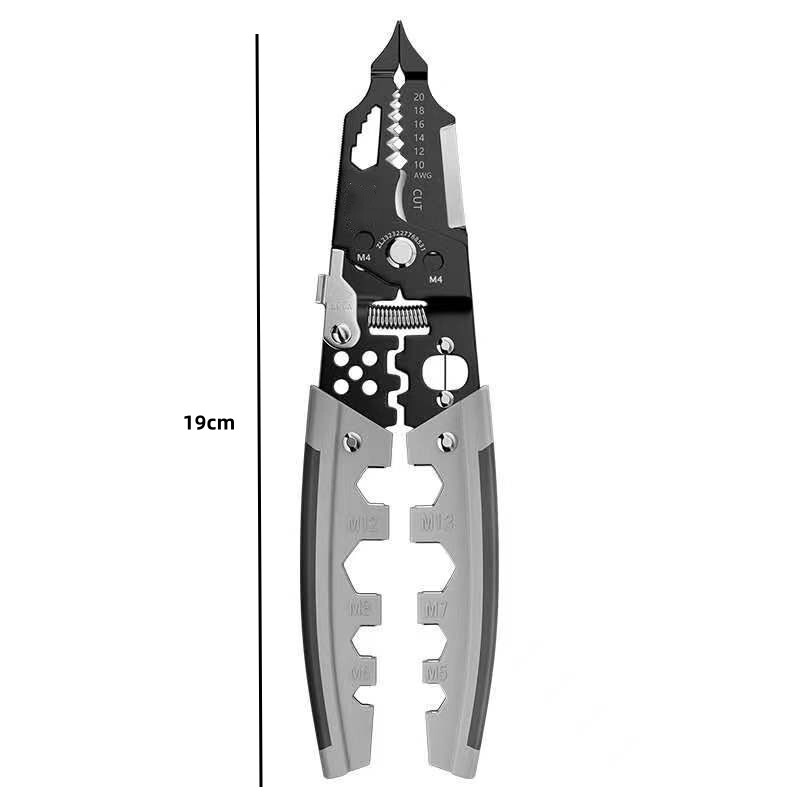 1 τεμ 28 σε 1 Πένσα απογύμνωσης καλωδίων πολλαπλών λειτουργιών Crimper Cable cutter Ηλεκτρολόγος απογύμνωση πένσα πτύχωσης Τερματικό εργαλείο χειρός
