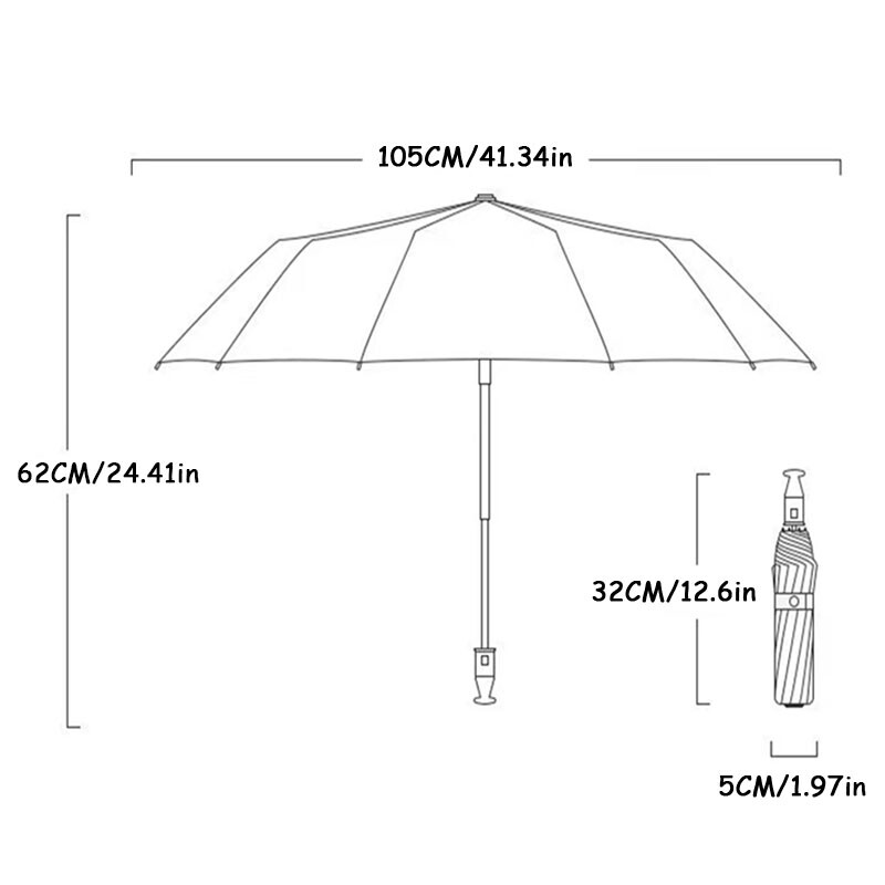 115cm μεγάλο αυτόματο αντιανεμικό σκίαστρο πτυσσόμενη ηλιόλουστη ομπρέλα 3 διπλή ομπρέλα 10 οστέινη φορητή συμπαγής ομπρέλα