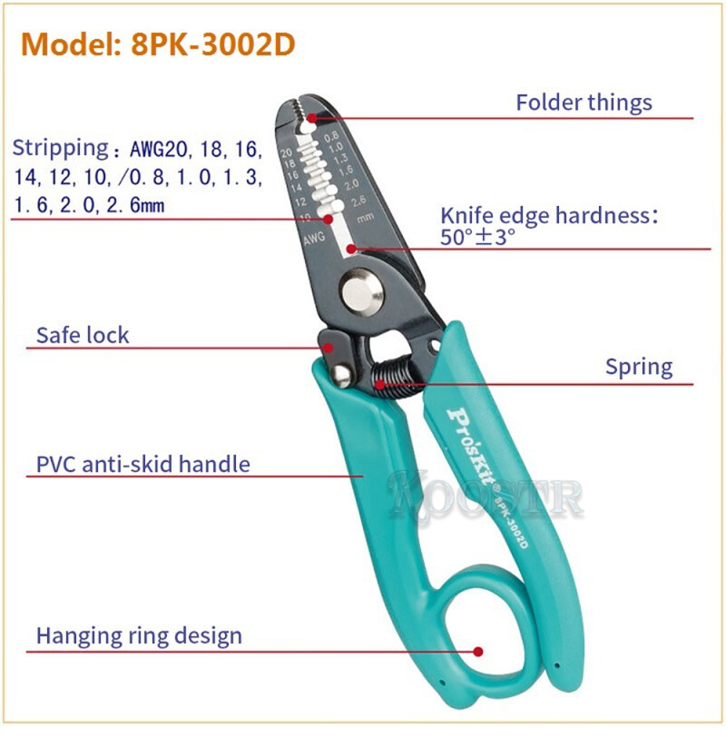 Pro'sKit 8PK-3001D 8PK-3002D clește de tăiere electronic de înaltă calitate pentru tăierea firelor (clești de precizie AWG 30/28/26/24/22/20)