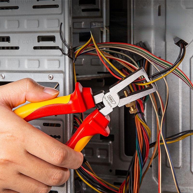 1Gb VDE diagonālās knaibles Daudzfunkcionālas izolētas kombinētās knaibles 1000V garās knaibles Elektriķis Stiepļu griezēji Rokas instrumenti