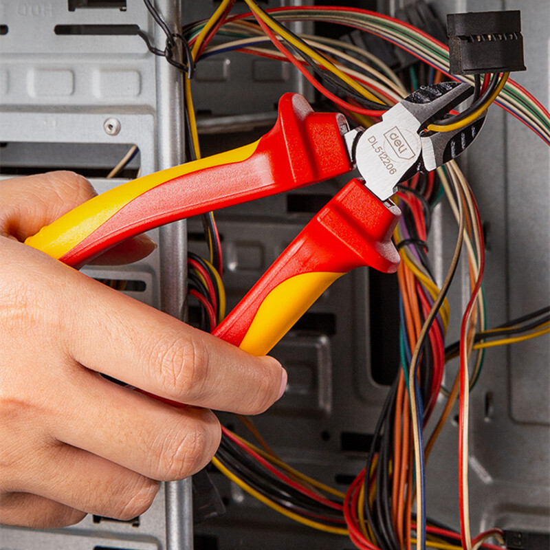 1Gb VDE diagonālās knaibles Daudzfunkcionālas izolētas kombinētās knaibles 1000V garās knaibles Elektriķis Stiepļu griezēji Rokas instrumenti