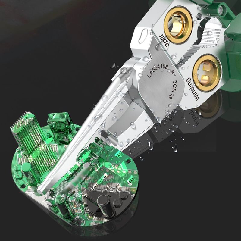 Višenamjenske škare za skidanje žice 8-u-1 Kliješta za skidanje električne žice za rezanje kabela s električnim mjernim kliještima