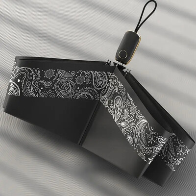 Olycat Unique Graffiti Automatic Black Glue Γυναικεία Mini Umbrella Sunshade Pocket Umbrella Anti-uv Rain