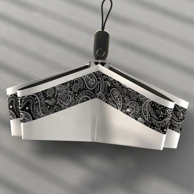 Olycat Unique Graffiti Automatic Black Glue Γυναικεία Mini Umbrella Sunshade Pocket Umbrella Anti-uv Rain