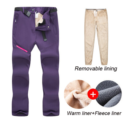 Slēpošanas bikses vīriešiem un sievietēm ziemas āra vēja necaurlaidīgs ūdensizturīgs snovborda snovborda vilnas bikses biezas siltas bikses pārgājienu bikses