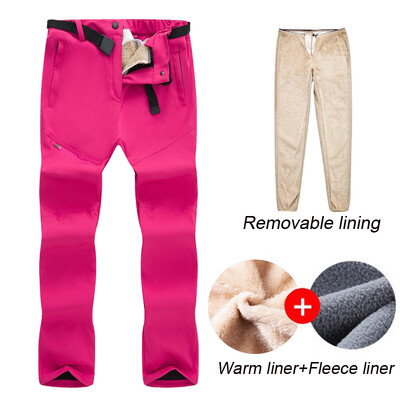 Slēpošanas bikses vīriešiem un sievietēm ziemas āra vēja necaurlaidīgs ūdensizturīgs snovborda snovborda vilnas bikses biezas siltas bikses pārgājienu bikses