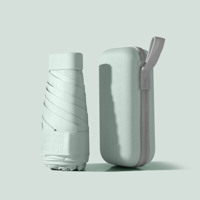 Μίνι συμπαγής ομπρέλα τσέπης για γυναίκες ελαφριά 5 πτυσσόμενη αντηλιακή προστασία από τον ήλιο και τη βροχή Μικρή τσάντα για κάρτες Ομπρέλες Paraguas Mujer