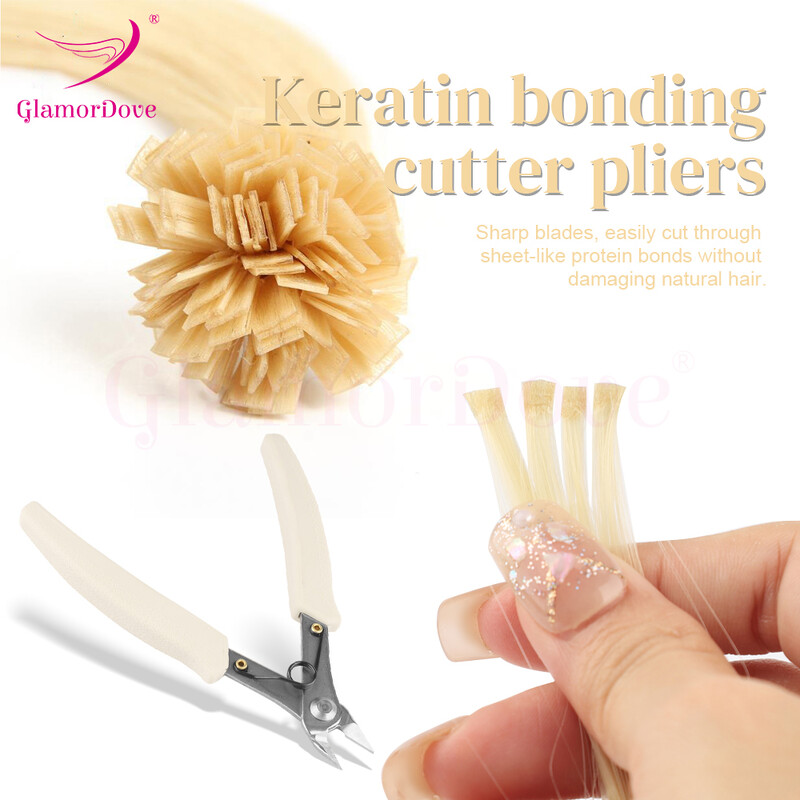 GlamourDove diagonālās knaibles griešanas knaibles Keratīna savienojuma griešanas knaibles matu pagarināšanas instrumentam Daudzfunkciju parūku knaibles