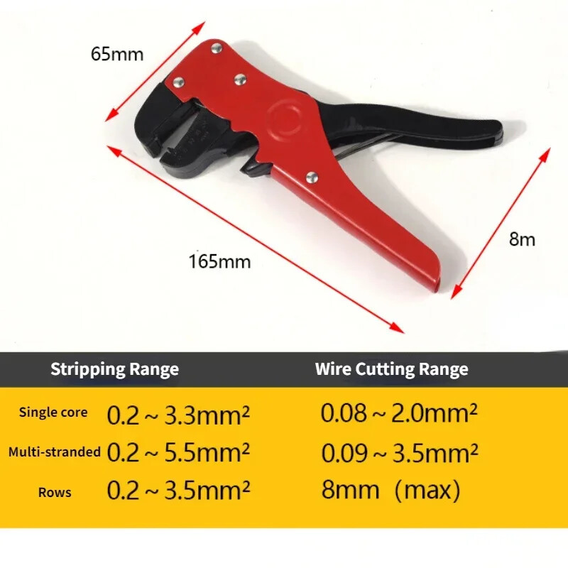 Clește de dezipare automată de 0,25-6,0 mm Clește de dezipare cablu reglabil Clește pentru ciocul de rață Instrument de sertizare pentru tăierea cablului
