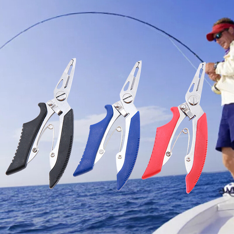 Νέα πολυλειτουργική πένσα ψαρέματος ψαλίδι ψαρέματος από ανοξείδωτο ατσάλι για λαβίδες ψαρέματος με αγκίστρια κοπής Lure Line