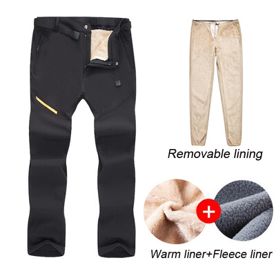 Slidinėjimo kelnės vyrams ir moterims žieminės lauko vėjui ir vandeniui atsparios snieglentės snieglenčių vilnos storos šiltos žygio kelnės prekės ženklas